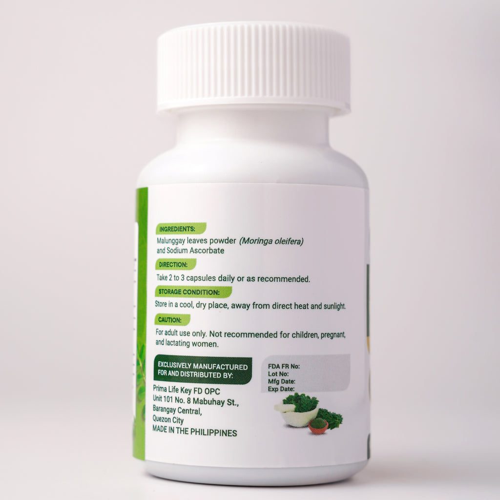 Moringa with sodium ascorbate - Moringa Plus C 20% OFF Malungay capsules anti stress details