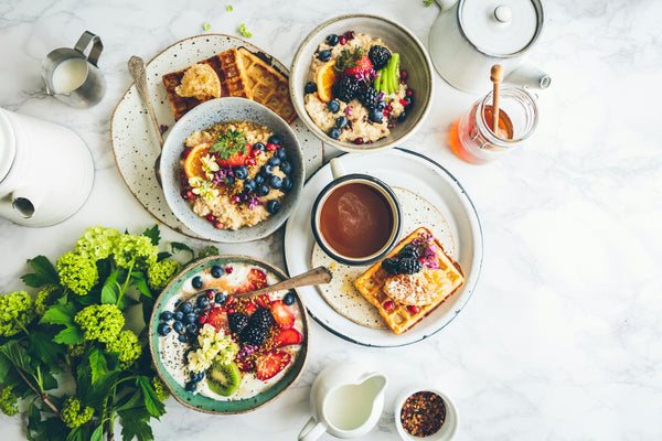 Morning breakfast table